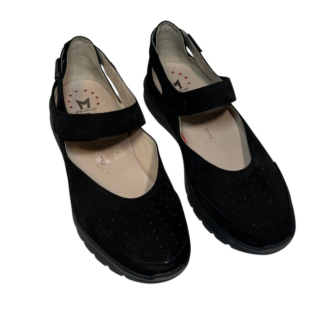 Mephisto Marsia Black Nubuck Mary Jane Flats Womens 8.5 New $269 - Picture 3 of 9
